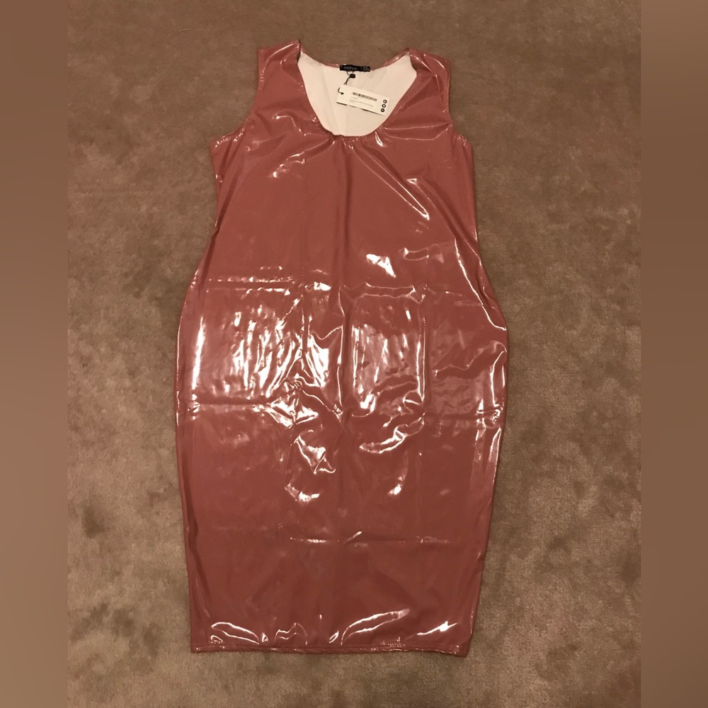 Nude Plus Size Plunge Midi Dress